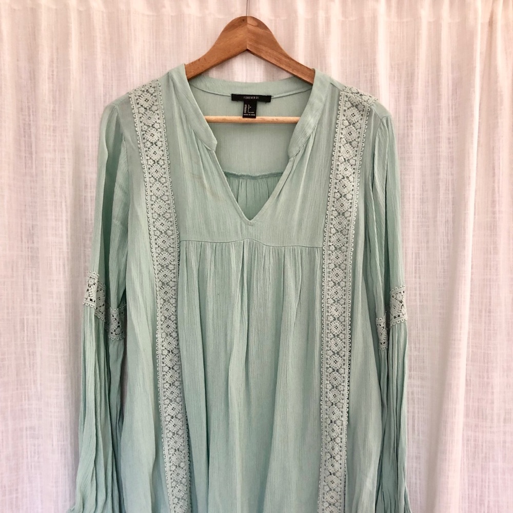 Forever 21 light teal dress